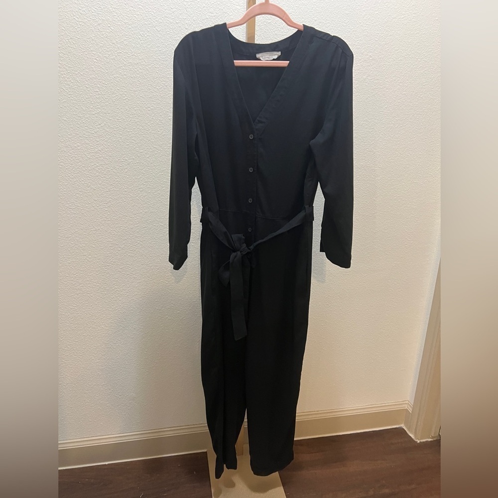 Everlane The Drape Jumpsuit Black Size 12